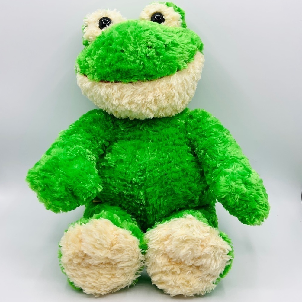 Retired Fabulous Frog 17” Build-A-Bear Workshop Smiling Stuff Animal Plush Green